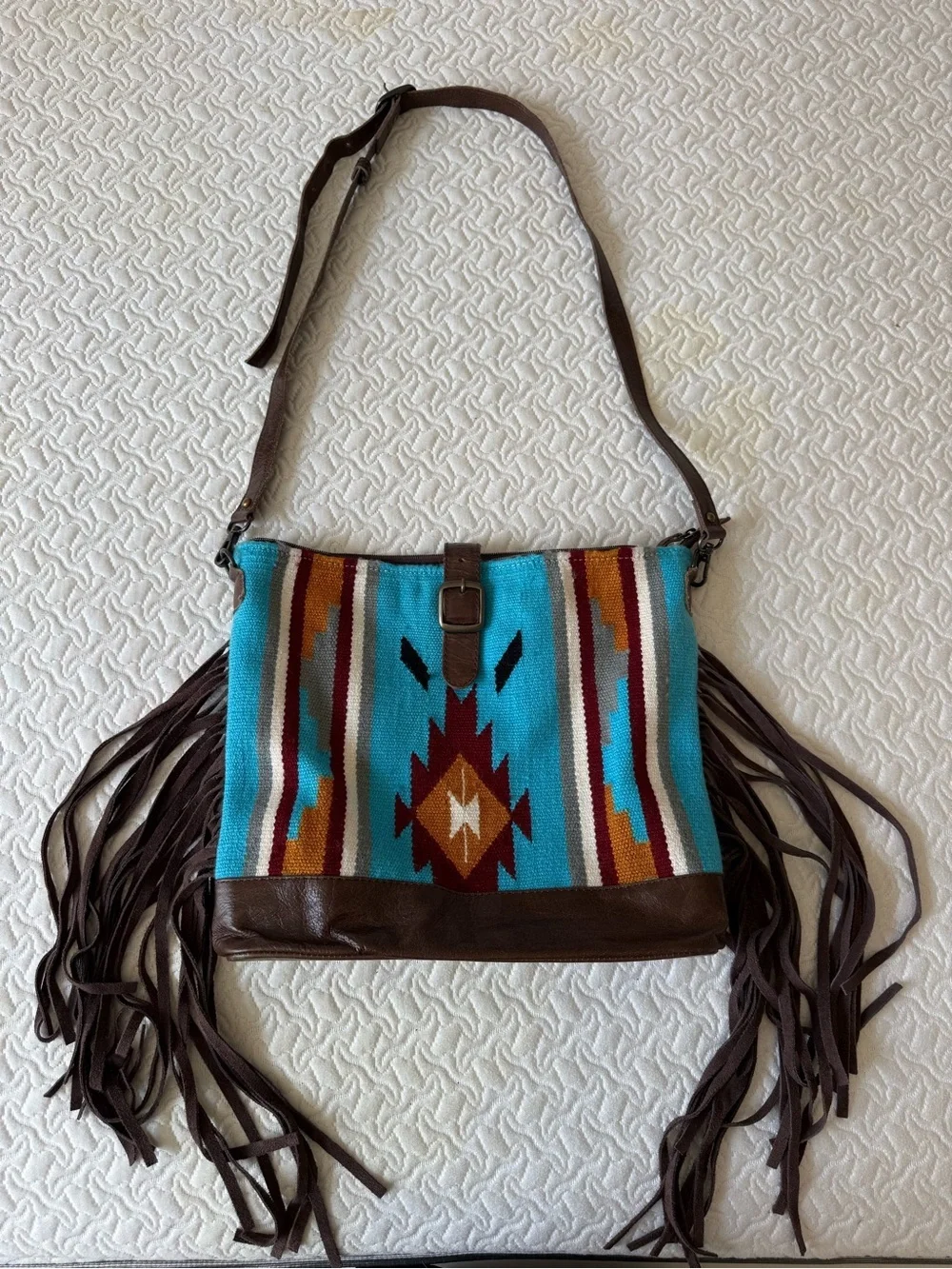 American Darling | Tribal Western Boho Fringe Crossbody Tote Bag